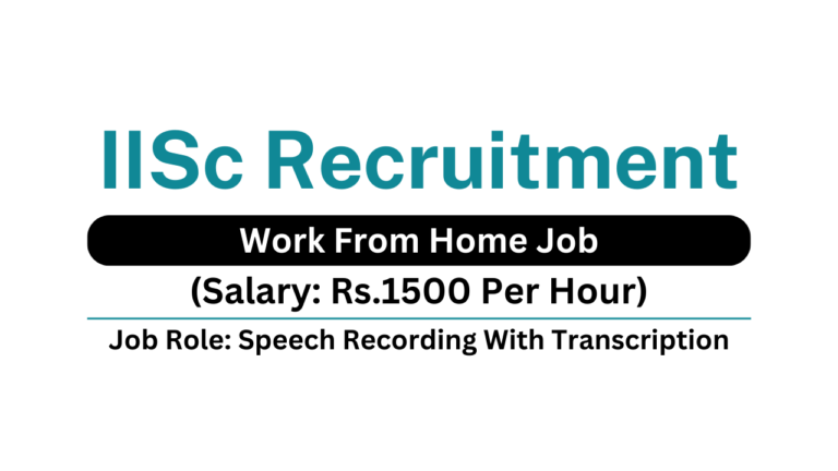 IISc Recruitment