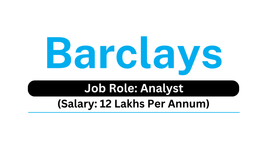 Barclays Job | Analyst | Work From Office Job | Freshers Are Eligible ...